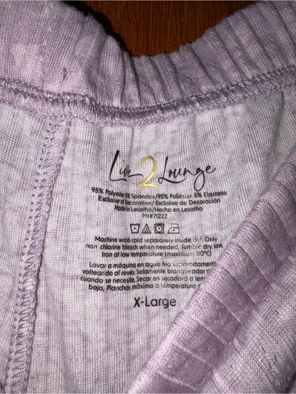 Women's Lavender Sleep Tank & Shorts Set XL - Picture 7 of 8